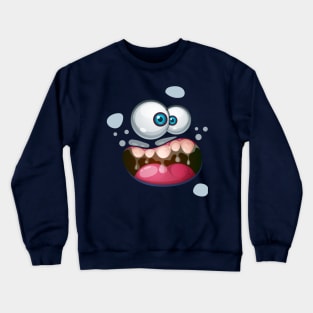 Scary Halloween Monster Face Screaming Crewneck Sweatshirt